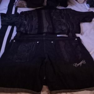 Coogi matching shirt and shorts